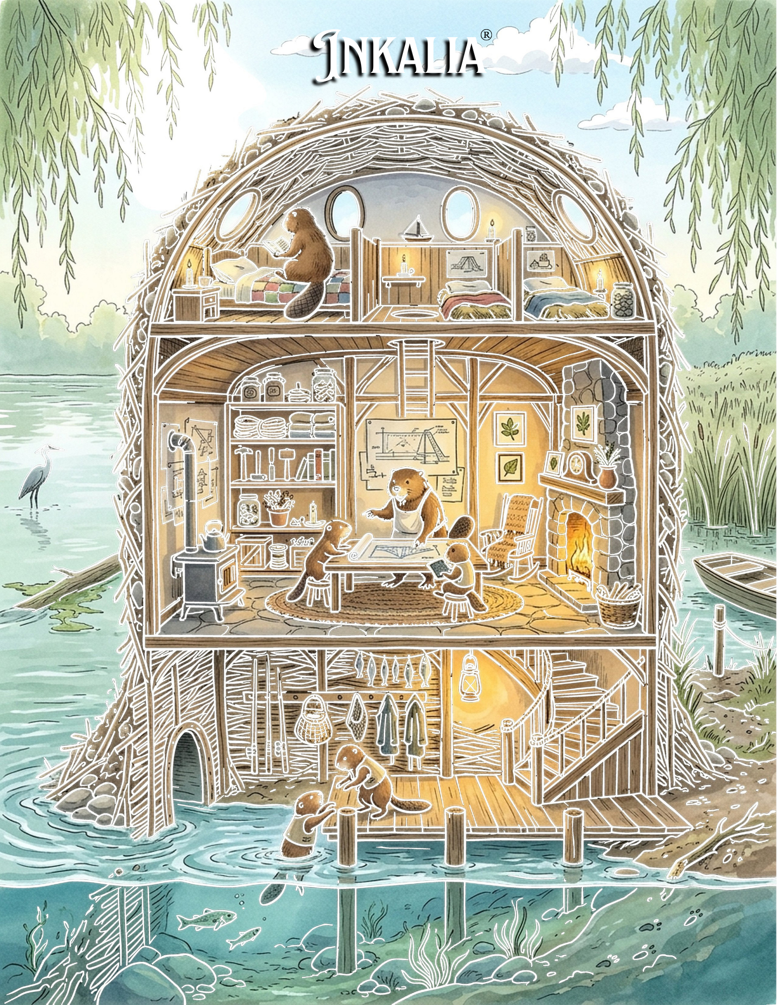 Free Inkalia ink tracing illustration